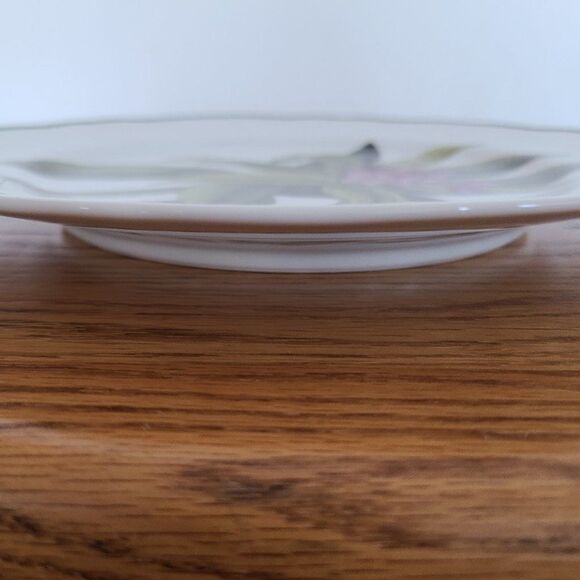 Rare Andrea by Sadek Plumeria Dinner Plate Williamsburg Catesby Collection VTG - Picture 14 of 14